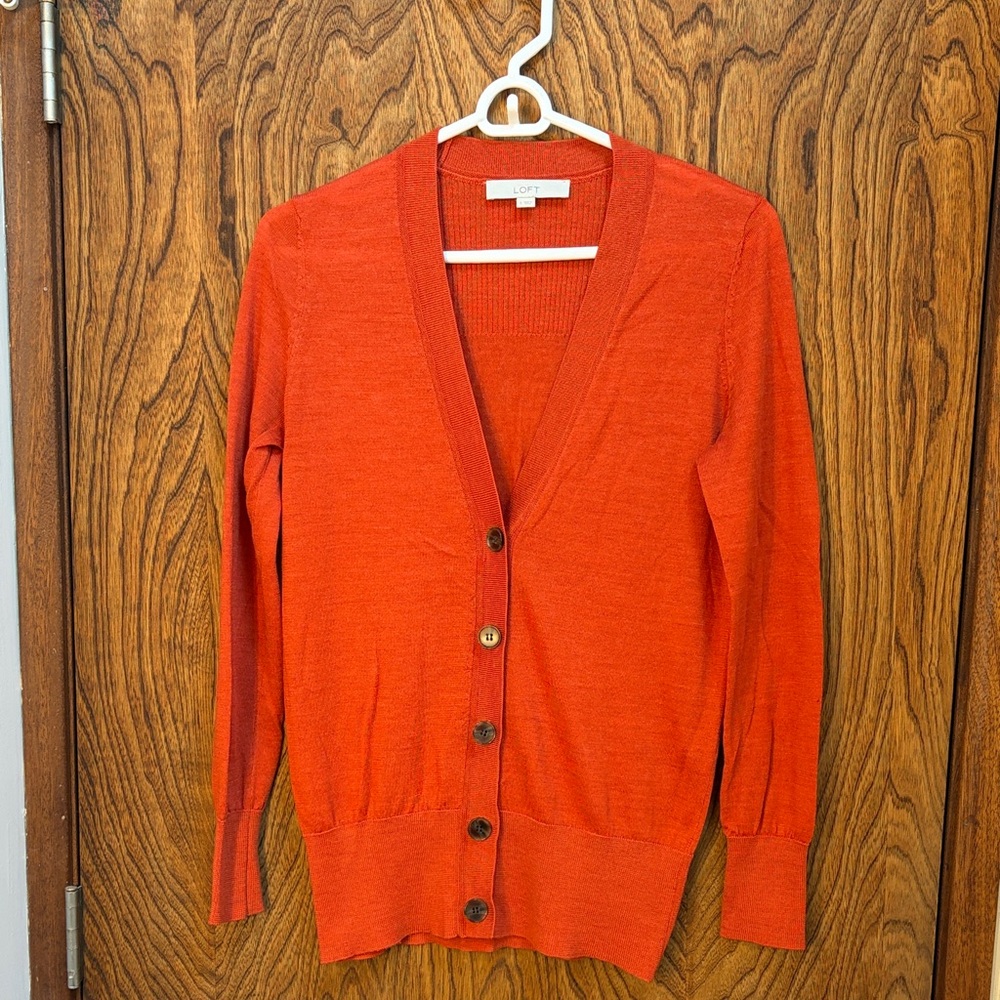 LOFT Vibrant Orange Women's Cardigan